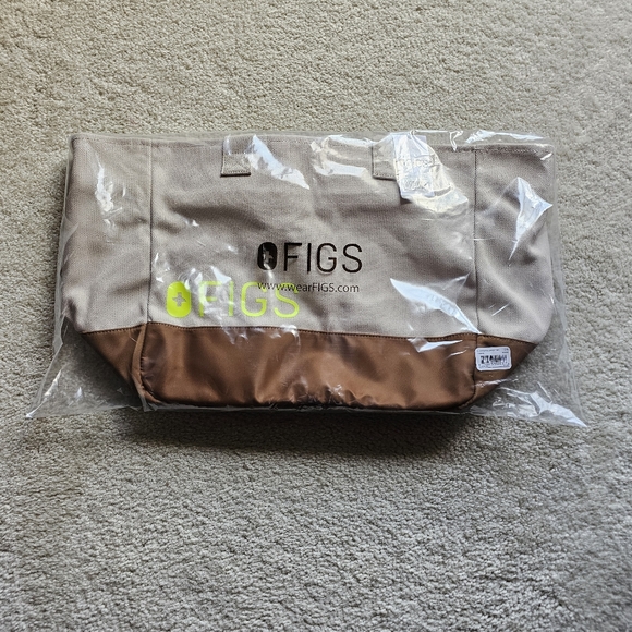 Figs Other Figs Bone Laminated Zipper Tote Poshmark